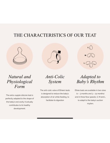 Pack 2 tetinas talla S Élhée