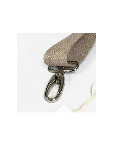 Asa para bolsa con mosquetones beige