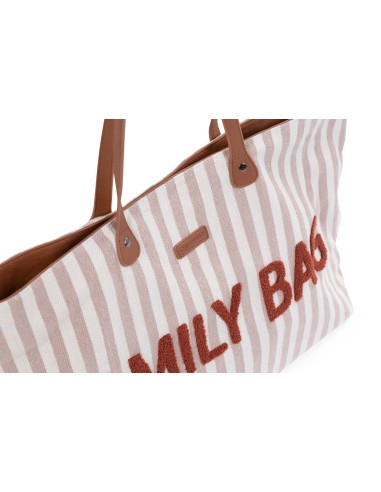 Family bag rayas terracota