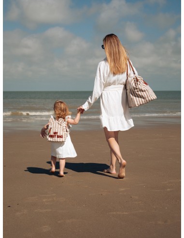 Mochila niños my first bag terracota stripes