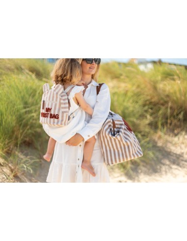 Mochila niños my first bag terracota stripes