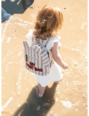 Mochila niños my first bag terracota stripes
