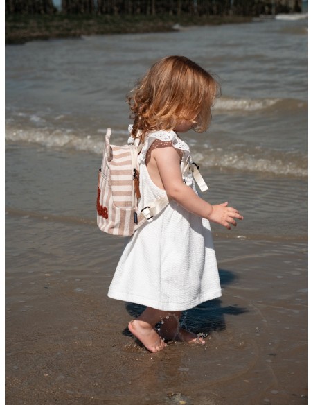 Mochila niños my first bag terracota stripes