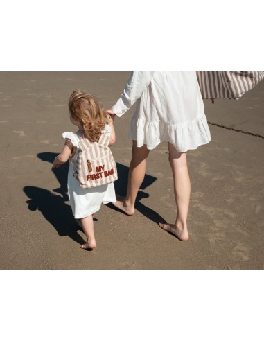 Mochila niños my first bag terracota stripes